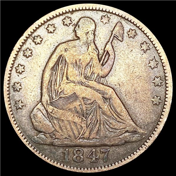 1847-O Seated Liberty Half Dollar ABOUT UNCIRCULAT