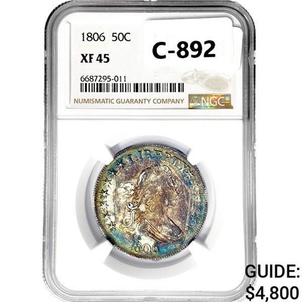 1806 Draped Bust Half Dollar NGC XF45