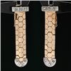 Image 2 : Retro Vintage 18K Gold 0.30 ctw Diamond Milgrain Flexible Clip-On Drop Earrings