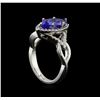 Image 4 : 14KT White Gold 2.28 ctw Tanzanite and Diamond Ring