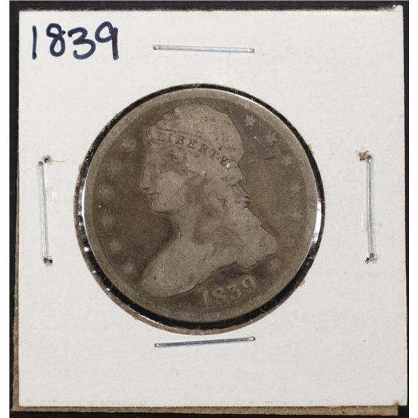 1839 CAPPED BUST HALF DOLLAR VG