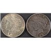 Image 1 : 1921 MORGAN & 1923-S PEACE DOLLARS AU