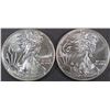 Image 1 : 2015 & 2021 T-1 AMERICAN SILVER EAGLES