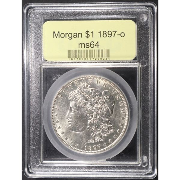 1897-O MORGAN DOLLAR USCG CH/GEM BU