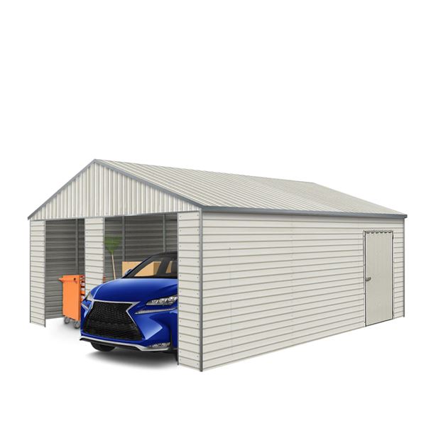 TMG Industrial 21’x19’ Metal Shed Double Garage-Unused