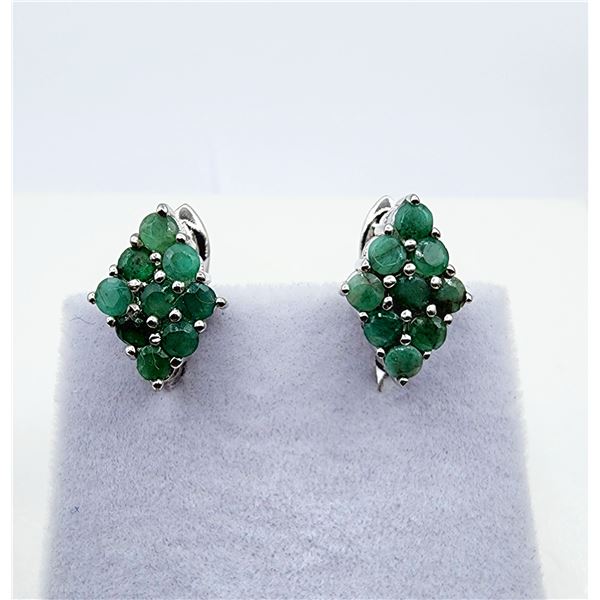 Natural Emerald Earrings-Unused
