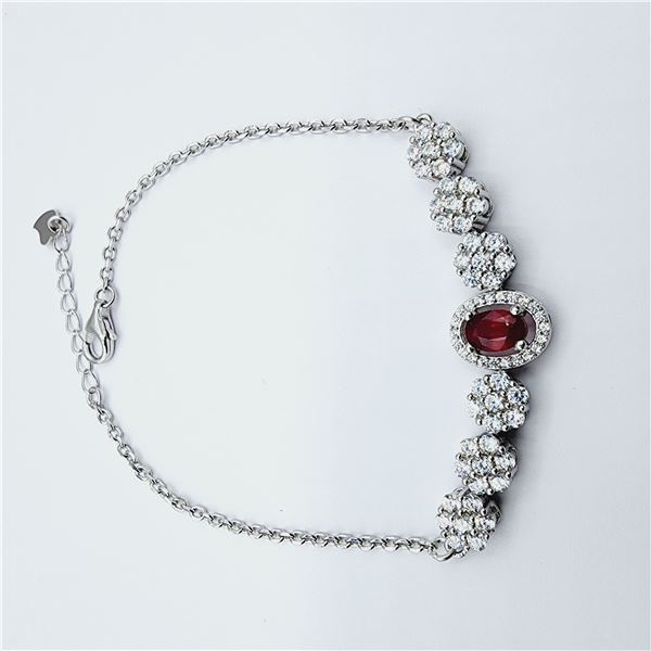 Natural Enhanced Ruby Bracelet-Unused