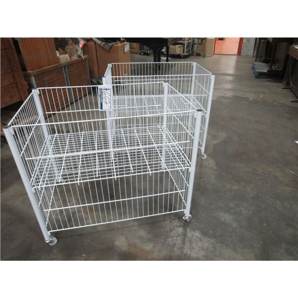 LOT DE 2 CAGES EN GRILLAGES METALIQUE s/ROUE