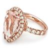 Image 2 : 10.86ct Morganite 14 K Rose Gold Ring