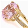 Image 2 : 8.83ct Kunzite 14 K Yellow Gold Ring