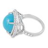 Image 2 : 9.7ct Turquoise 14 K White  Gold Ring