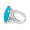 Image 2 : 10.41ct Turquoise 14 K White  Gold Ring