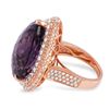 Image 2 : 20.81ct Amethyst 14 K Rose Gold Ring