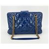 Image 4 : Chanel Blue Glazed Calfskin Quilted Tote Bag