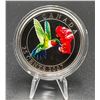 Image 1 : 2007 25 Cents Coloured coin- Ruby-Troated Hummingbird