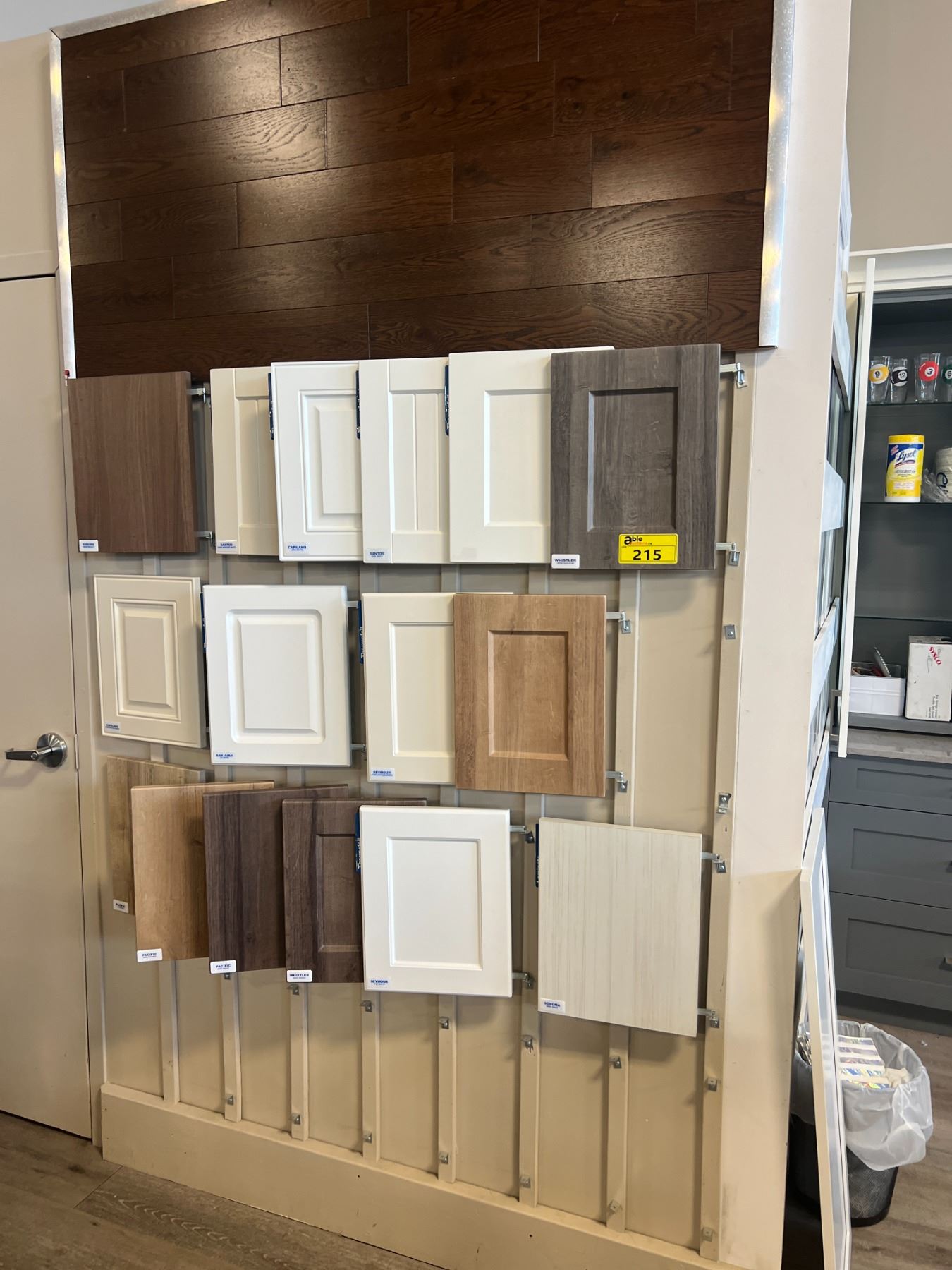 Sample Racking Cabinet CABINET DOOR SAMPLE DISPLAY RACK WITH ASSORTED CABINET DOOR SAMPLES ...