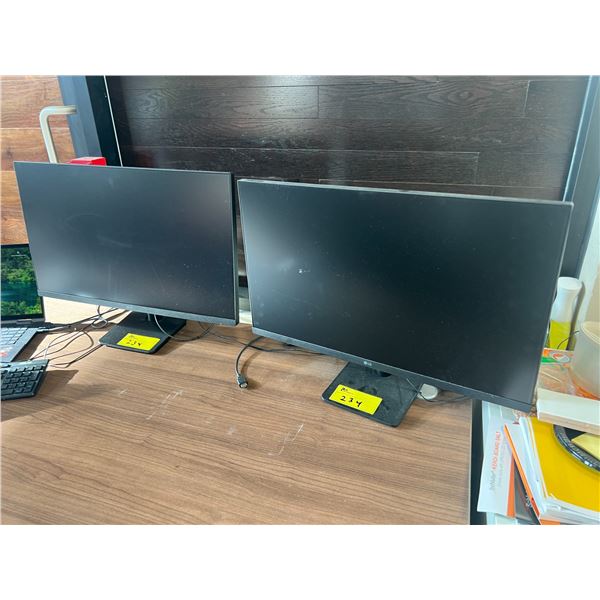 PAIR OF LG 24" MONITORS WITH POWER CORDS