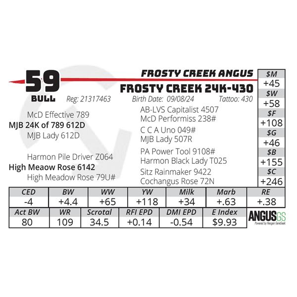 FROSTY CREEK 24K-430