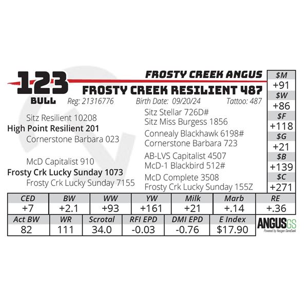 FROSTY CREEK RESILIENT 487