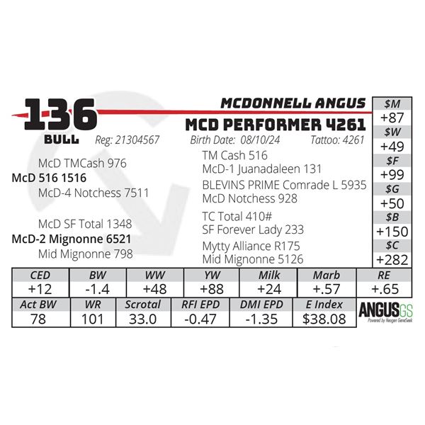 MCD PERFORMER 4261