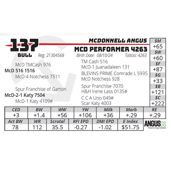 MCD PERFORMER 4263