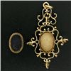 Image 5 : Antique Victorian 14k Yellow Gold Cameo and Diamond Open Work Locket Pendant
