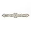 Image 1 : Antique Art Deco 14k White Gold 0.05 ctw Single Cut Diamond Open Filigree Bar Pi