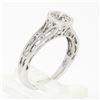 Image 9 : Parade 18k White Gold Bezel Set .87 ctw Diamond Solitaire Milgrain Open Work Rin