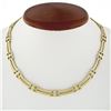 Image 1 : Vintage Chimento 18K Tri Color Gold 1.05 ctw Diamond 15" Collar Choker Necklace