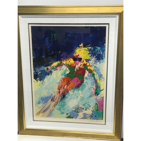 Lady Skier by LeRoy Neiman (1921-2012)