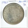Image 1 : U.S. 1921 Morgan Silver Dollar. Philadelphia Mint. AU-50.