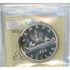 Image 2 : 1962 Canadian Silver Dollar. ICCS certified & graded PL-65 Cameo.