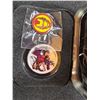 Image 9 : Complete Set of 4 Marvel Comics 1 ounce coins plus 4 coloured pins. Includes Captain America, Thor, 