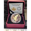 Image 2 : 2014 $20 Perched Bald Eagle. Gold-Plated. Proof with Ultra Heavy Cameo. 99.99% pure Silver. Housed i