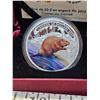Image 3 : 2015 $20 Beaver at Work. Colourized. Proof with Ultra Heavy Cameo. 99.99% pure Silver. Housed in its