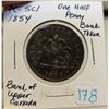 Image 1 : 1854 PC-5C1 Bank of Upper Canada Half Penny Token