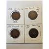 Image 1 : Lot of 4 Canada Large Pennies:  1913 - 1916