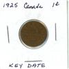 Image 2 : 1925 KEY DATE Canada 1¢