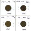 Image 2 : Lot of 4 USA 1¢:  1888, 1901, 1906, 1909