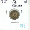 Image 1 : 1915 Canada Silver 5¢
