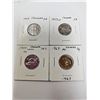 Image 1 : Lot of 4 Canada 5¢:  1952, 1953 SF, 1954 SF Steel, 1967 PL