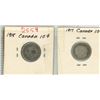 Image 2 : Lot of 2 Canada Silver 10¢:  1917 & 1918
