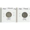 Image 2 : Lot of 2 Canada Silver 10¢:  1933 & 1935