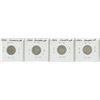 Image 2 : Lot of 4 Canada Silver 10¢:  1942 - 1945