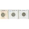 Image 2 : Lot of 3 Canada Silver 10¢:  1950 - 1952