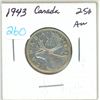 Image 1 : 1943 Canada Silver 25¢