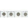 Image 1 : Lot of 4 Canada Silver 25¢:  1948 (x2), 1949, 1950