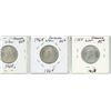 Image 2 : Lot of 3 Canada 1968 Silver 25¢
