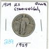 Image 1 : 1929 USA Silver Standing Liberty Quarter Dollar