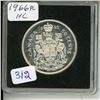 Image 1 : 1966 Canada Silver 50¢ PL Heavy Cameo, in quadrum